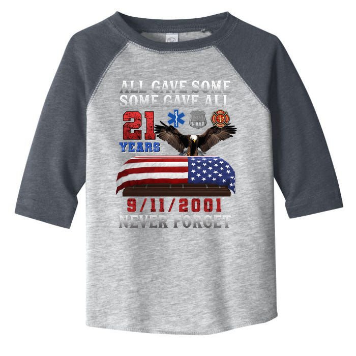 911 Never Forget 21st Anniversary Firefighters Outfits Toddler Fine Jersey T-Shirt