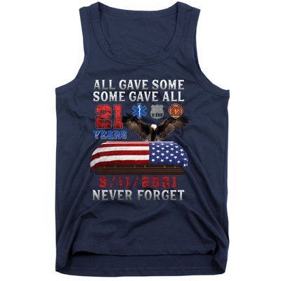 911 Never Forget 21st Anniversary Firefighters Outfits Tank Top