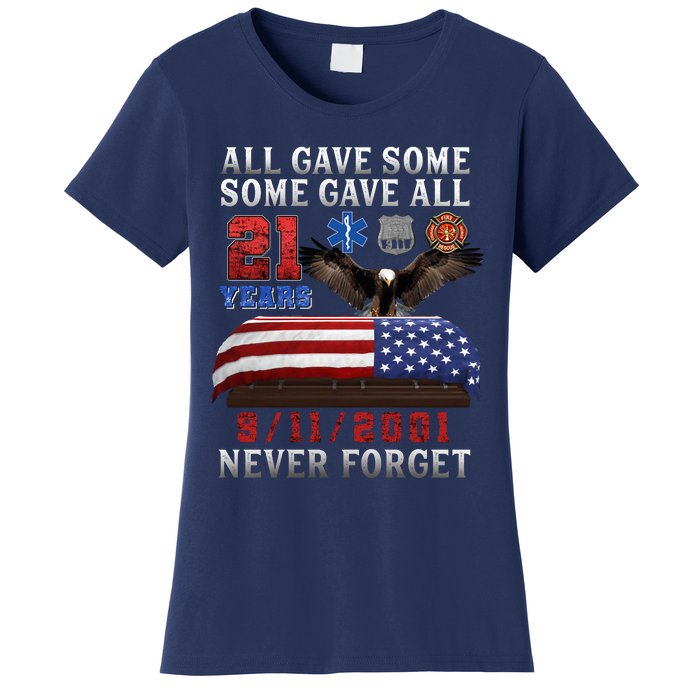 911 Never Forget 21st Anniversary Firefighters Outfits Women's T-Shirt