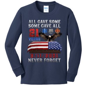 911 Never Forget 21st Anniversary Firefighters Outfits Kids Long Sleeve Shirt