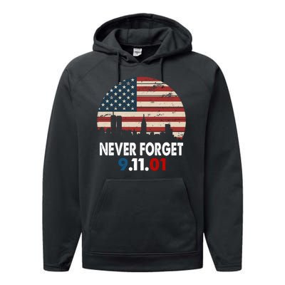 9.11.01 Never Forget 20th Anniversary Performance Fleece Hoodie