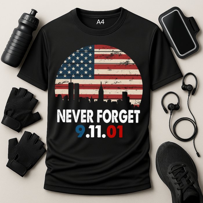 9.11.01 Never Forget 20th Anniversary Cooling Performance Crew T-Shirt