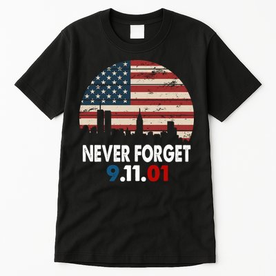 9.11.01 Never Forget 20th Anniversary Tall T-Shirt