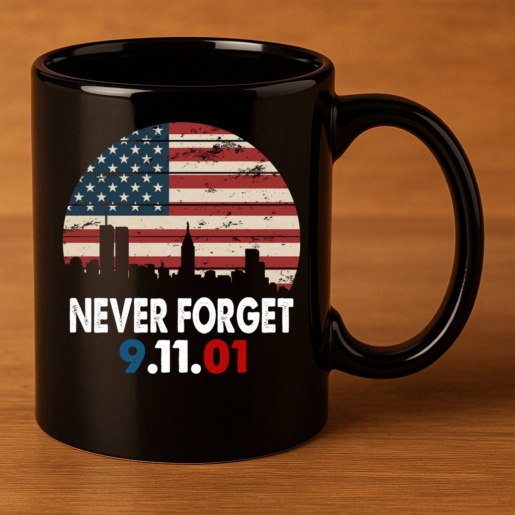 9.11.01 Never Forget 20th Anniversary 11oz C Handle Ceramic Mug