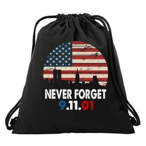 9.11.01 Never Forget 20th Anniversary Drawstring Bag