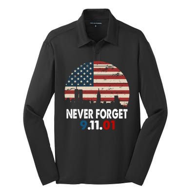 9.11.01 Never Forget 20th Anniversary Silk Touch Performance Long Sleeve Polo