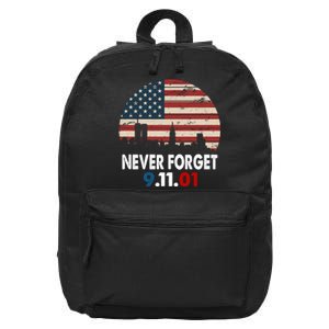 9.11.01 Never Forget 20th Anniversary 16 in Basic Backpack