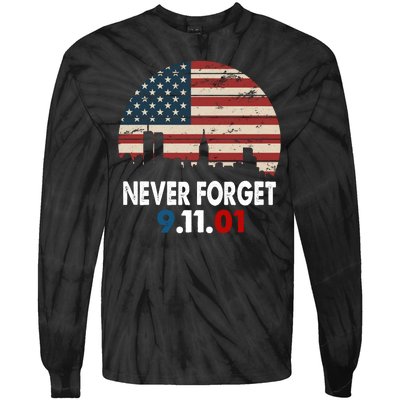 9.11.01 Never Forget 20th Anniversary Tie-Dye Long Sleeve Shirt