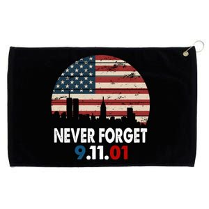 9.11.01 Never Forget 20th Anniversary Grommeted Golf Towel