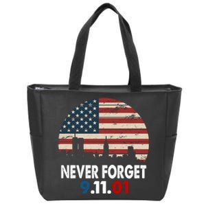 9.11.01 Never Forget 20th Anniversary Zip Tote Bag