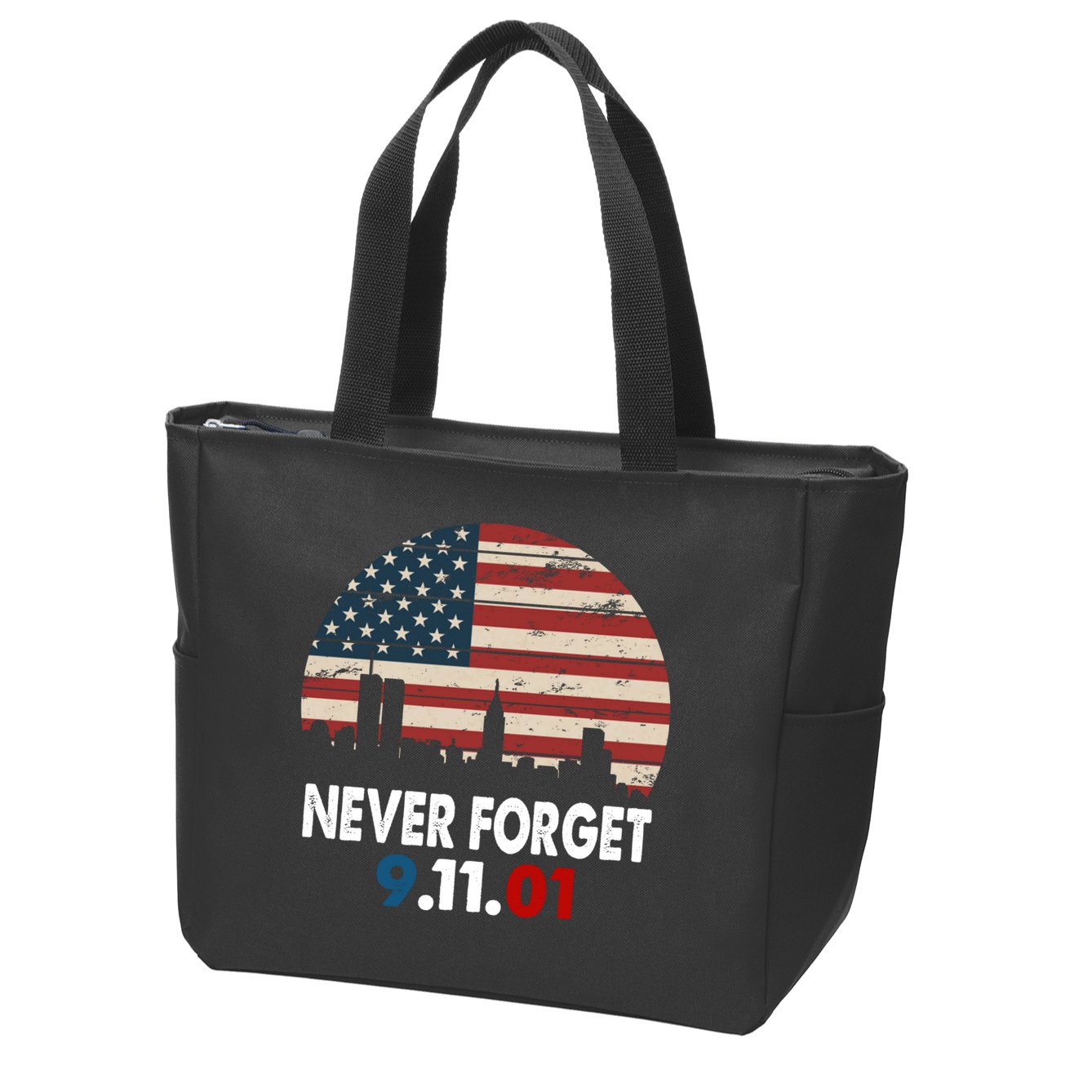 9.11.01 Never Forget 20th Anniversary Zip Tote Bag