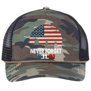 9.11.01 Never Forget 20th Anniversary Retro Rope Trucker Hat Cap