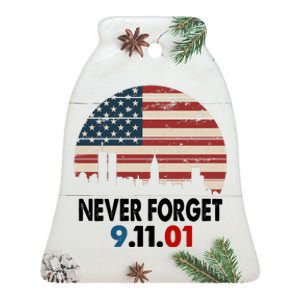 9.11.01 Never Forget 20th Anniversary Ceramic Bell Ornament