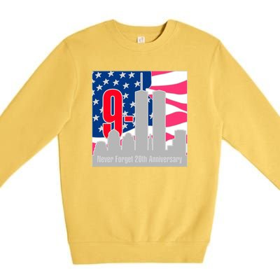 9/11 Never Forget 20th Anniversary Premium Crewneck Sweatshirt