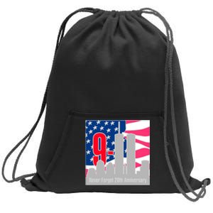 9/11 Never Forget 20th Anniversary Sweatshirt Cinch Pack Bag