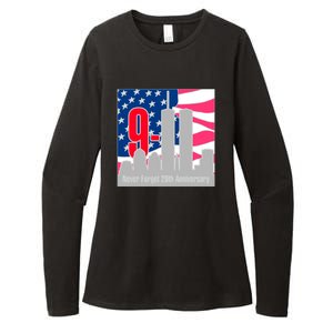 9/11 Never Forget 20th Anniversary Womens CVC Long Sleeve Shirt