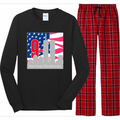 9/11 Never Forget 20th Anniversary Long Sleeve Pajama Set