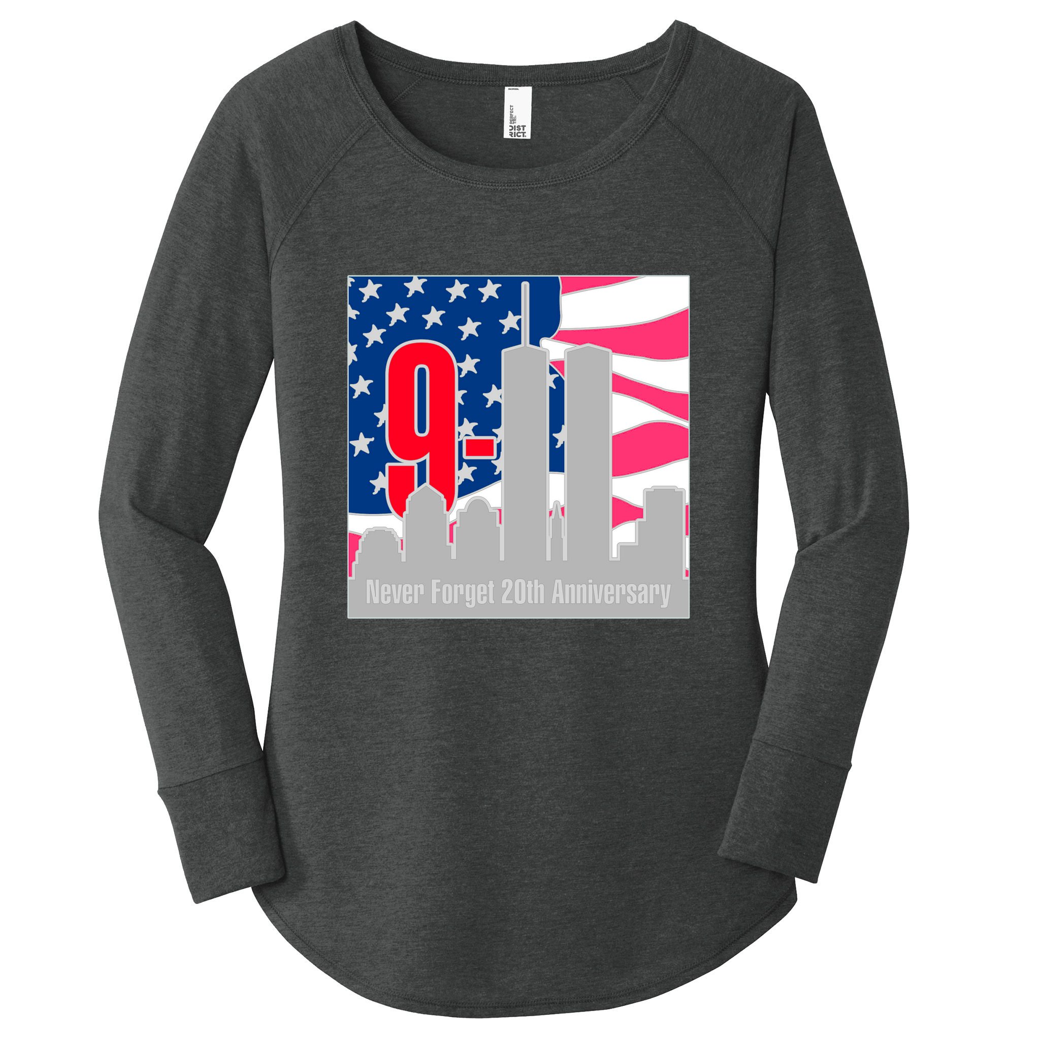 9/11 Never Forget 20th Anniversary Women's Perfect Tri Tunic Long Sleeve Shirt
