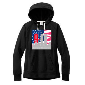 9/11 Never Forget 20th Anniversary Women's Fleece Hoodie