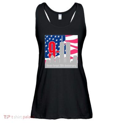 9/11 Never Forget 20th Anniversary Ladies Essential Flowy Tank