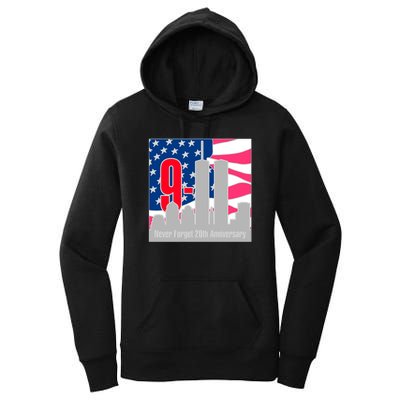 9/11 Never Forget 20th Anniversary Women's Pullover Hoodie