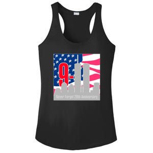 9/11 Never Forget 20th Anniversary Ladies PosiCharge Competitor Racerback Tank