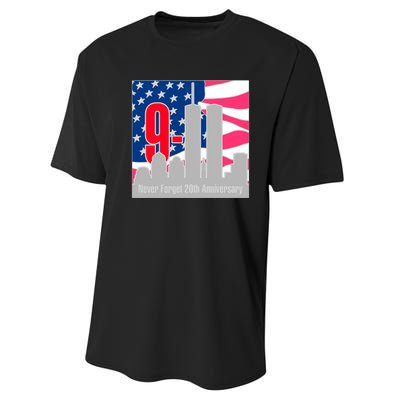 9/11 Never Forget 20th Anniversary Performance Sprint T-Shirt