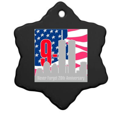 9/11 Never Forget 20th Anniversary Ceramic Star Ornament