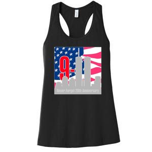 9/11 Never Forget 20th Anniversary Women's Racerback Tank