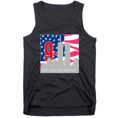 9/11 Never Forget 20th Anniversary Tank Top