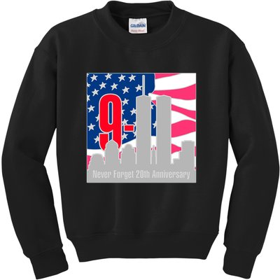 9/11 Never Forget 20th Anniversary Kids Sweatshirt