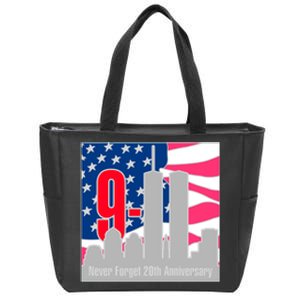 9/11 Never Forget 20th Anniversary Zip Tote Bag