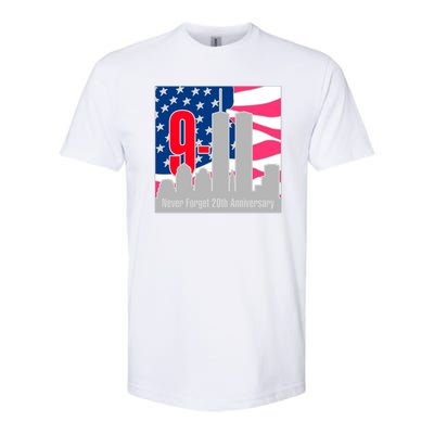 9/11 Never Forget 20th Anniversary Softstyle CVC T-Shirt