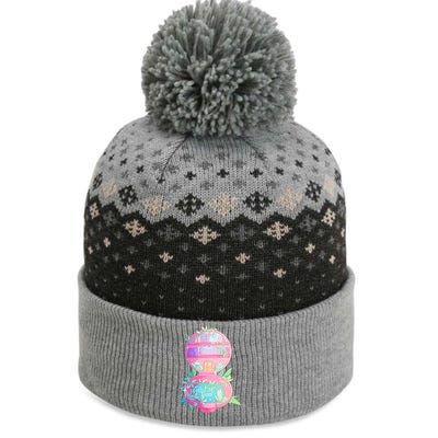 90s Nostalgia Series Pocket Garden The Baniff Cuffed Pom Beanie