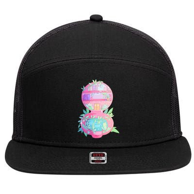 90s Nostalgia Series Pocket Garden 7 Panel Mesh Trucker Snapback Hat