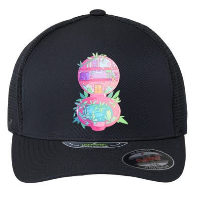 90s Nostalgia Series Pocket Garden Flexfit Unipanel Trucker Cap