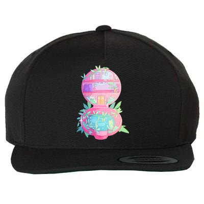 90s Nostalgia Series Pocket Garden Wool Snapback Cap