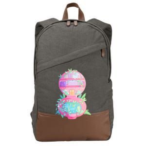 90s Nostalgia Series Pocket Garden Cotton Canvas Backpack