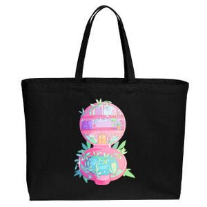 90s Nostalgia Series Pocket Garden Cotton Canvas Jumbo Tote