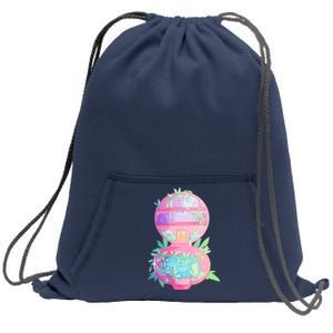 90s Nostalgia Series Pocket Garden Sweatshirt Cinch Pack Bag