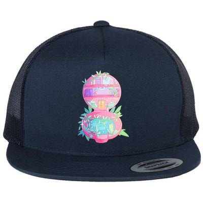 90s Nostalgia Series Pocket Garden Flat Bill Trucker Hat