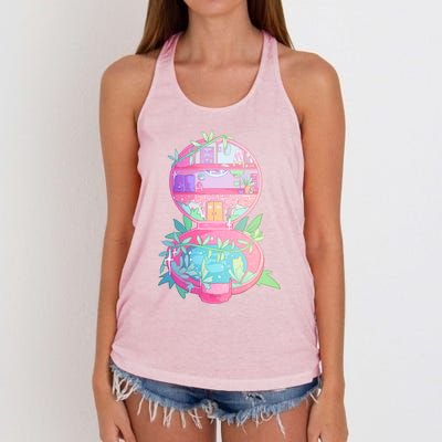 90s Nostalgia Series Pocket Garden Women's Knotted Racerback Tank