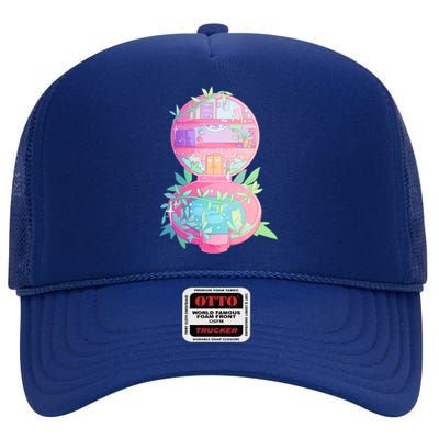 90s Nostalgia Series Pocket Garden High Crown Mesh Back Trucker Hat