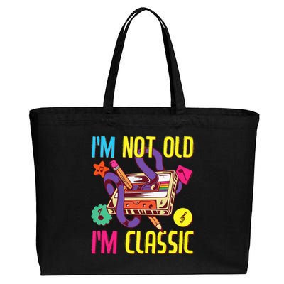 90s Outfit 80s Costume Im Not Old Im Classic Cotton Canvas Jumbo Tote