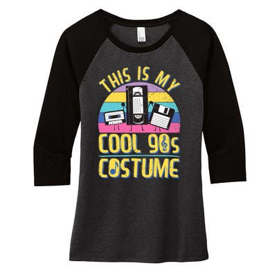 90s Outfit For | This Is My 90s Costume & 1990s Party Women's Tri-Blend 3/4-Sleeve Raglan Shirt