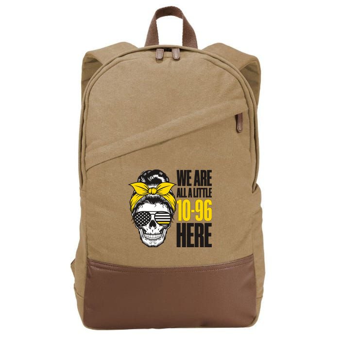 911 Operator Funny 911 Emergency Dispatcher Cotton Canvas Backpack