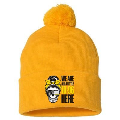 911 Operator Funny 911 Emergency Dispatcher Pom Pom 12in Knit Beanie