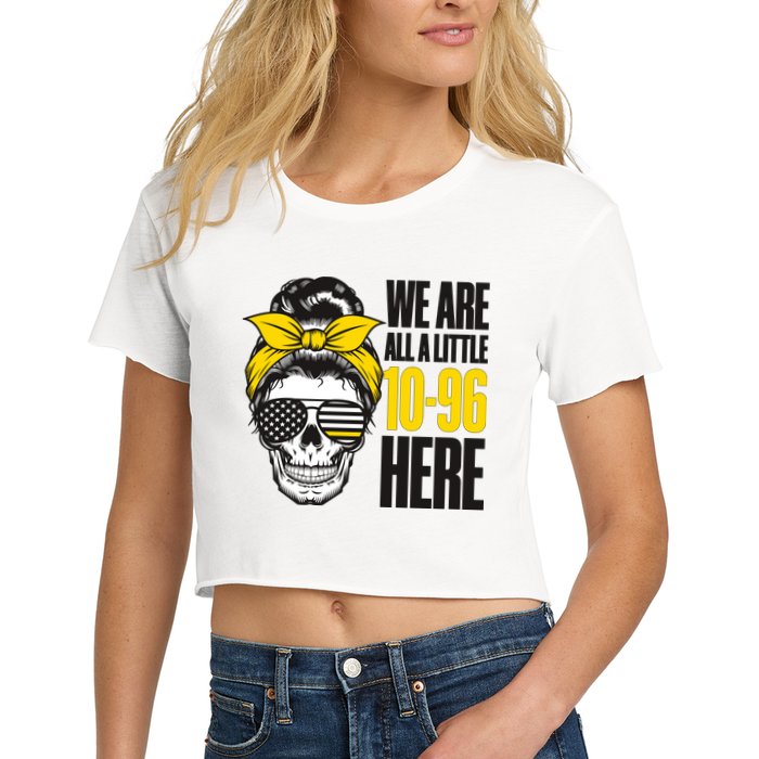 911 Operator Funny 911 Emergency Dispatcher Crop Top
