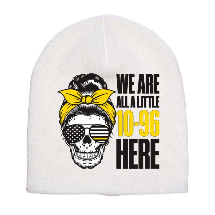 911 Operator Funny 911 Emergency Dispatcher Short Acrylic Beanie