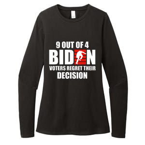 9 Out Of 4 Biden Voter Regret Their Decision Funny Stairs Womens CVC Long Sleeve Shirt